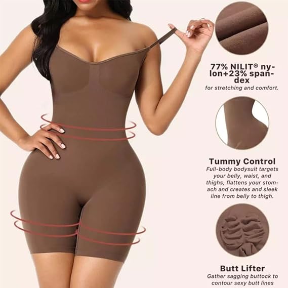 Body sin costuras para mujer marron S/M - additional image 6