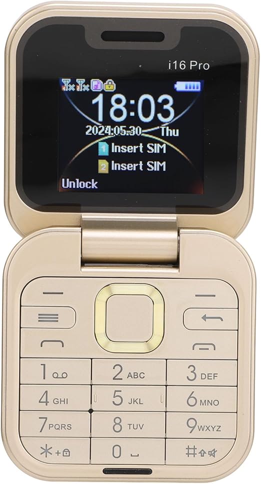 Teléfono plegable con doble pantalla  i16 Pro oro - additional image 11