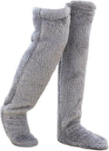 Calcetines de peluche hasta la rodilla para mujer